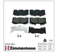 ZIMMERMANN 22353.180.1 Brake pad set