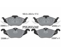 FRONT AXLE 2306302 BRAKE PAD SET, DISC BRAKE TEXTAR
