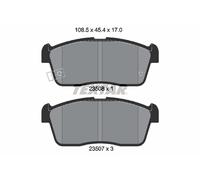 FRONT AXLE 2350801 BRAKE PAD SET, DISC BRAKE TEXTAR