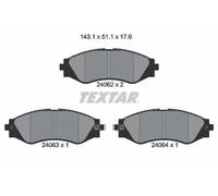 FRONT AXLE 2406201 BRAKE PAD SET, DISC BRAKE TEXTAR