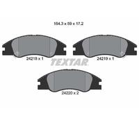 FRONT AXLE 2421801 BRAKE PAD SET, DISC BRAKE TEXTAR