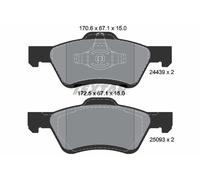 FRONT AXLE 2443901 BRAKE PAD SET, DISC BRAKE TEXTAR