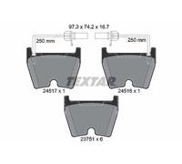 FRONT AXLE 2451701 BRAKE PAD SET, DISC BRAKE FITS AUDI A4 B7 CONVERTIBLE RS4