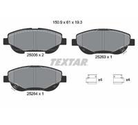 FRONT AXLE 2500601 BRAKE PAD SET, DISC BRAKE TEXTAR