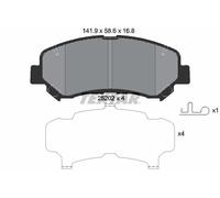 FRONT AXLE 2520201 BRAKE PAD SET, DISC BRAKE TEXTAR