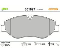 VALEO 301027 Brake pad set