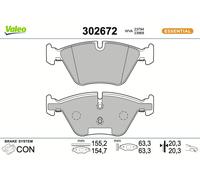 VALEO 302672 Brake pad set