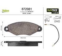 FRONT AXLE 872981 BRAKE PAD SET, DISC BRAKE VALEO