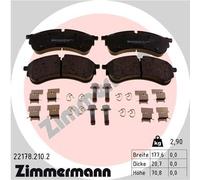 Brake pads 22178.210.2 ZIMMERMANN for VW MAN