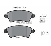 FRONT AXLE BRAKE PAD SET, DISC BRAKE 2333201