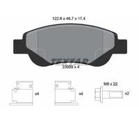 FRONT AXLE BRAKE PAD SET, DISC BRAKE 2395901