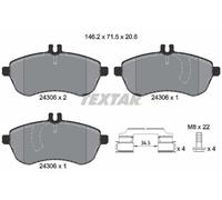 FRONT AXLE BRAKE PAD SET, DISC BRAKE 2430601
