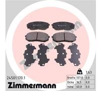 Brake pads 24501.170.1 ZIMMERMANN for KIA SPORTAGE II CARENS III MPV OPTIMA