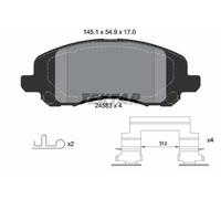FRONT AXLE BRAKE PAD SET, DISC BRAKE 2458301