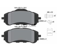 FRONT AXLE BRAKE PAD SET, DISC BRAKE 2589501