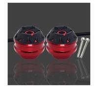 Front Axle Crash Sliders For CB1000R VFR800X VFR1200X VFR1200F (Front Red) | Compatible with Honda CNC Aluminum Fork Guard Impact Resistant Anti Vibration Falling Protection Durable Motorcycle Scooter