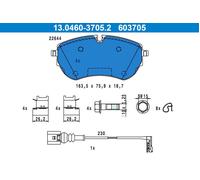 BRAKE PAD SET DISC BRAKE 13.0460-3705.2 FOR VW CALIFORNIA/T7/Camper MULTIVAN
