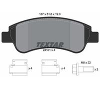 FRONT AXLE FITS CITROËN BERLINGO / BRAKE PAD SET, DISC BRAKE 2410101 TEXTAR