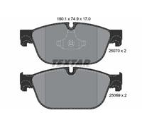 FRONT AXLE FITS CITROËN C5 III 2.0 HDI BRAKE PAD SET, DISC BRAKE 2507001 TEXTAR