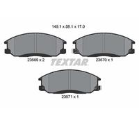 FRONT AXLE FITS FOR DAEWOO REXTON 3.2 BRAKE PAD SET, DISC BRAKE 2356901 TEXTAR