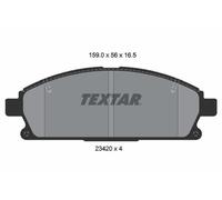 FRONT AXLE FITS FOR NISSAN X-TRAIL I BRAKE PAD SET, DISC BRAKE 2342004 TEXTAR