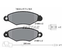 FRONT AXLE FITS FOR RENAULT KANGOO 1.2 BRAKE PAD SET, DISC BRAKE 2198009 TEXTAR