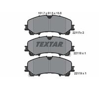 FRONT AXLE FITS INFINITI Q50 2.0 T BRAKE PAD SET, DISC BRAKE 2211701 TEXTAR