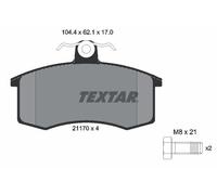 FRONT AXLE FITS LADA 110 1.5 BRAKE PAD SET, DISC BRAKE 2117002 TEXTAR