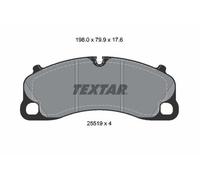 FRONT AXLE FITS PORSCHE 911 3.0 CARRERA BRAKE PAD SET, DISC BRAKE 2551901 TEXTAR