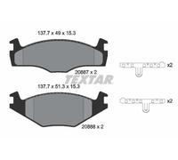FRONT AXLE FITS SEAT CORDOBA 1.6 I BRAKE PAD SET, DISC BRAKE 2088707 TEXTAR