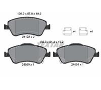 FRONT AXLE FITS TOYOTA AURIS 1.33 BRAKE PAD SET, DISC BRAKE 2412201 TEXTAR