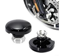 Front Axle Nut Covers for Touring for Street for-glide for Road for-glide | Weather Resistant Glossy-Finish, Precise Fit For Touring/Street/Road for glide, Easy Tool-free Installation