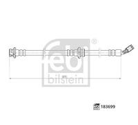 FRONT AXLE RIGHT 183699 BRAKE HOSE FITS FOR NISSAN QASHQAI II 2.0