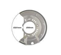 FRONT AXLE RIGHT 5430372 SPLASH GUARD, BRAKE DISC VAN WEZEL