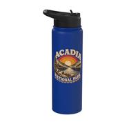(Front & Back) Acadia National Park Maine Stainless Steel Insulated Water Bottle