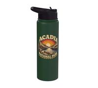 (Front & Back) Acadia National Park Maine Stainless Steel Insulated Water Bottle