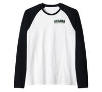 (Front & Back) Best Destinations at Acadia National Park Raglan Baseball Tee