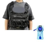 Front & Back Cycling Vest Pack for Men - Hydration Ready, 2L Storage, Breathable Mesh, Chest Bag Hydration Ready Cycling Vest Pack for Men, Mochila de Agua Para Correr, for Hiking (#8,Blue)