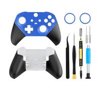 Front Back Housing Shell Faceplate Cover Replacement Repair Kit for Xbox One Elite Series 2 Controller（Blue）