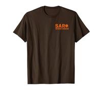 Front & Back Search and Rescue SAR EMS T-Shirt, Men, Brown, Large