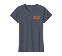 Front & Back Search and Rescue SAR EMS T-Shirt, Women, Heather Blue, XX-Large