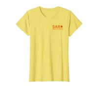 Front & Back Search and Rescue SAR EMS T-Shirt, Women, Lemon Yellow, X-Large