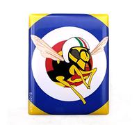Front Badge Overlay 3D Decal domed for the front horncasting Blue target and the Mio the wasp logo compatible with Vespa GTS and more models
