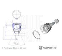 Front Ball Joint Right Left BLUE RPINT Fits HYUNDAI Bayon I20 14-21 54530-C8500