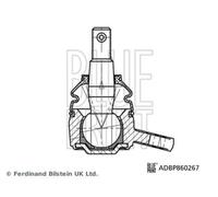BALL JOINT ADBP860267 FOR ISUZU D-MAX/II/Platform/Chassis 4JK-1E5-TC 2.5L 4cyl