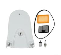 Front Belt Guard Kit for TS800 Concrete Cut-Off Saw - 6-Piece Replacement Set with Metal Belt Guard, Belt, Air Filter, Pre-Filter, Fuel Filter & Spark