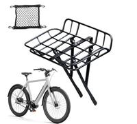 Front Bike Rack - 32.5x23.5cm Heavy Duty Stand Cargo Carrier | Interactive Bicycle Basket Rack | Front Bicycle Basket For Commuting Travel Outdoor Mountain Road Cargo Grocery Bag Kids Adults
