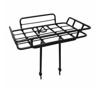 Front bike rack with adjustable matte black aluminum edges P2R platform with rod