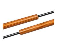 Front Bonnet Gas Struts Hood Struts Front Bonnet Gas Springs Lift Supports Shock Dampers Absorber Pistons For VW For Polo 4th 9N 6Q 9N3 2001-2009 Front Hood Struts(Orange carbon fiber)