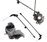 Front Bonnet Lock Barrel Bracket & Cables Set, Left & Right Side Bonnet Latch Control Cables Kit, Hood Latch Release Bracket with Cable Replacement for Ford Transit /Tourneo Custom 2012+